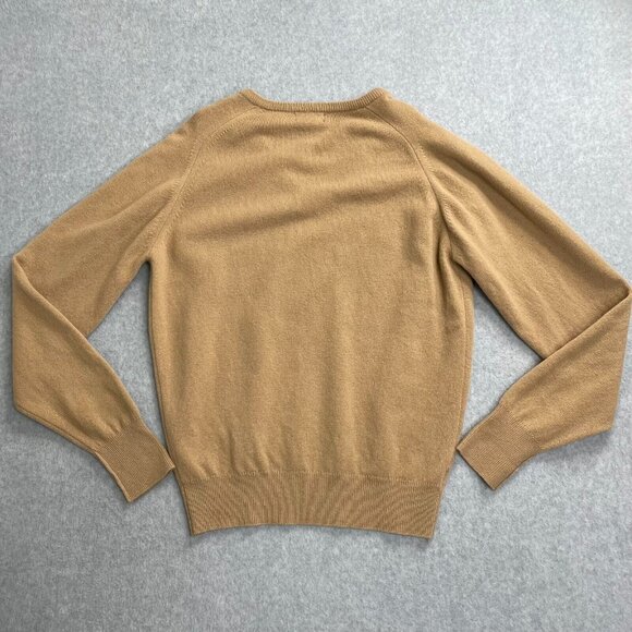 Lands‎ End Lambswool Sweater Mens Long Large Brown England Grandpa Vintage - Picture 6 of 10
